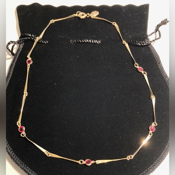 Jewels by Park Lane Gold-Tone Birthstone Necklace (July) - Picture 8 of 10